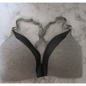 Lively Bra 34D Gray Black Padded Wireless No Wire